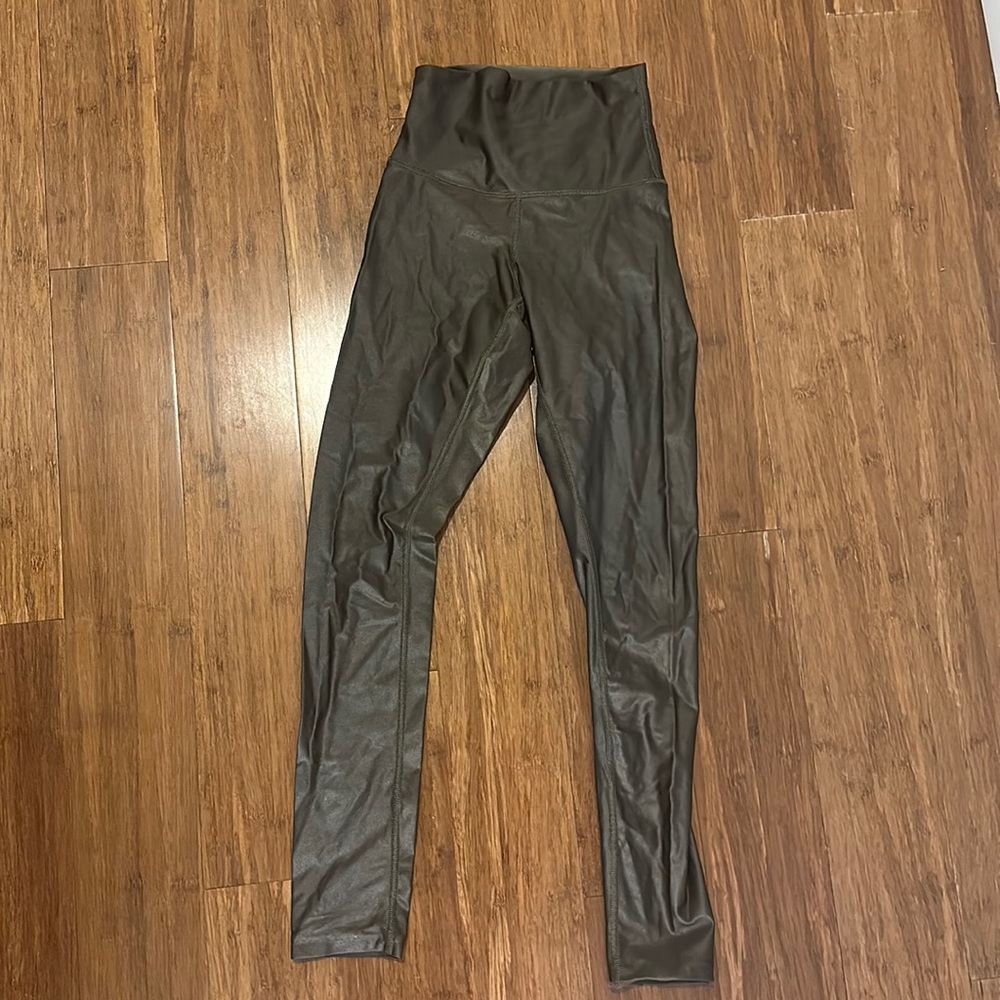 DYI Olive high shine leggings - XS